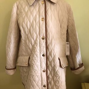Chico’s NEW Size 3 (16-18) Quilted Ivory Jacket